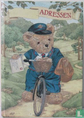Adressenboekje beer op fiets - Afbeelding 1