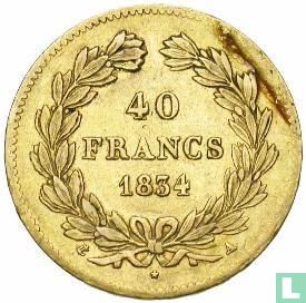 Frankrijk 40 francs 1834 (A) - Afbeelding 1