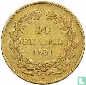 Frankrijk 40 francs 1831 - Afbeelding 1