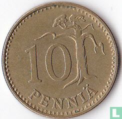 Finlande 10 penniä 1968 - Image 2