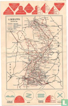 Provinciekaart Limburg - Afbeelding 2
