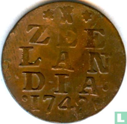 Zélande 1 duit 1748 - Image 1