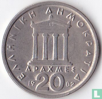 Griekenland 20 drachmes 1982 - Afbeelding 1