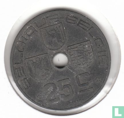Belgium 25 centimes 1943 (FRA-NLD) - Image 2