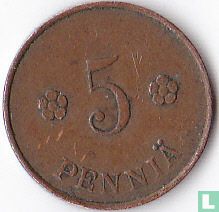 Finlande 5 penniä 1921 - Image 2