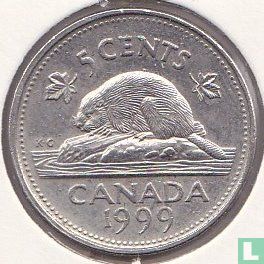 Canada 5 cents 1999 (copper-nickel - without W) - Image 1
