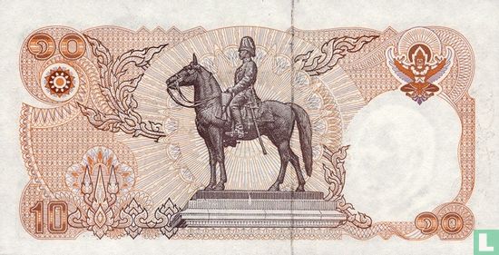 Thailand 10 Baht ND (1980) (Signature 54) - Image 2