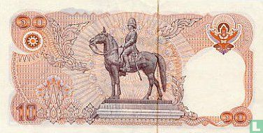 Thailand 10 Baht ND (1980) (Signature 57) - Image 2