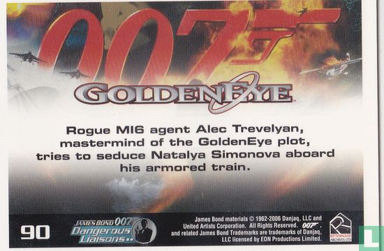 Rogue MI6 agent Alec Trevelyan , mastermind of the GoldenEye plot, tries to seduce Natalya Simonova - Afbeelding 2