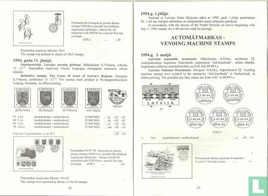 Latvijas Pastmarku Katalogs 1995 - Bild 2