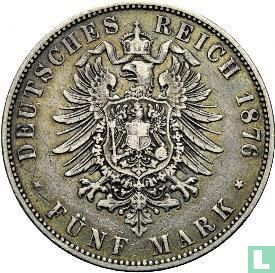Hessen-Darmstadt  5 mark 1876 - Afbeelding 1