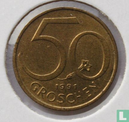 Österreich 50 Groschen 1991 - Bild 1