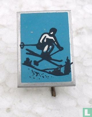 Skifahren [hellblau-dunkelblau]
