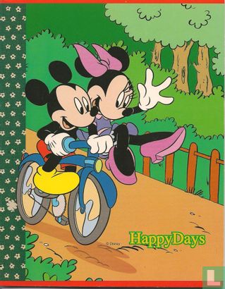 Mickey en Minnie op fiets - Afbeelding 1