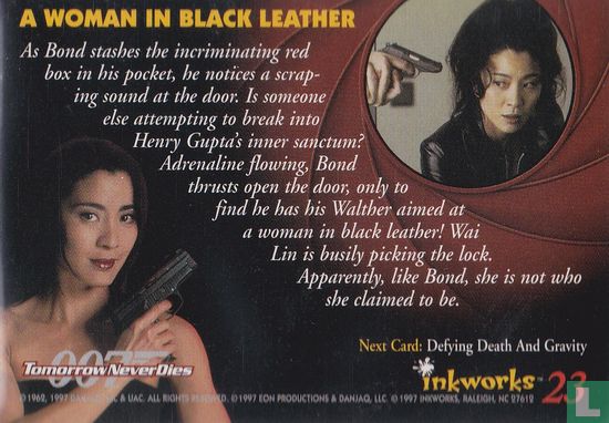 A woman in black leather - Afbeelding 2