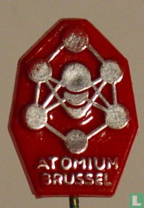 Atomium Brussel [goud op rood]