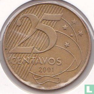 Brasil 25 centavos 2001 - Image 1