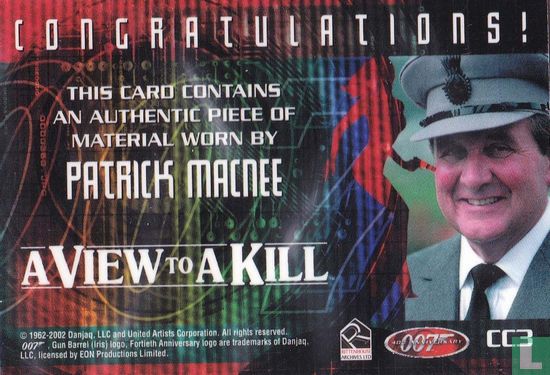 Patrick Macnee from A view to a kill - Afbeelding 2