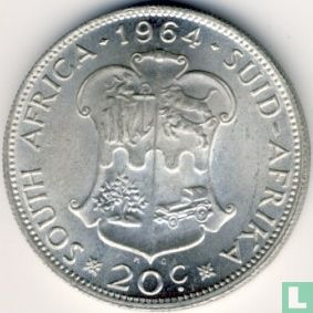 Afrique du Sud 20 cents 1964 - Image 1