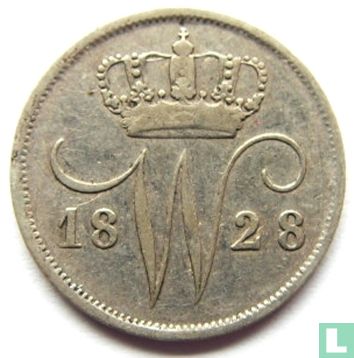 Nederland 10 cent 1828 (mercuriusstaf) - Afbeelding 1