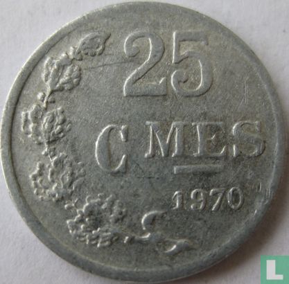 Luxemburg 25 centimes 1970 - Afbeelding 1