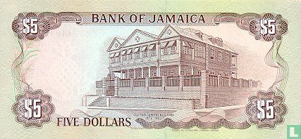 Jamaica 5 Dollars 1991 - Afbeelding 2