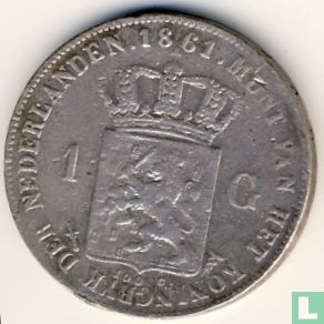 Nederland 1 gulden 1861 - Afbeelding 1