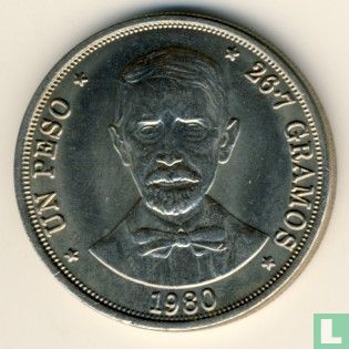 Dominican Republic 1 peso 1980 - Image 1