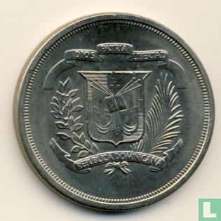 Dominican Republic 1 peso 1980 - Image 2