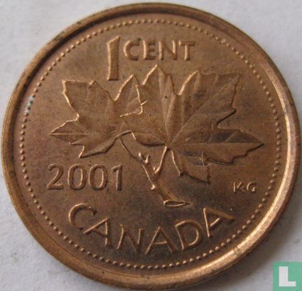 Canada 1 cent 2001 (zinc recouvert de cuivre) - Image 1