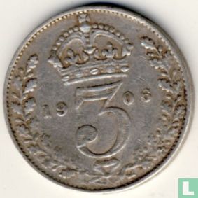 Vereinigtes Königreich 3 Pence 1906 - Bild 1