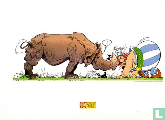 Obelix met neushoorn