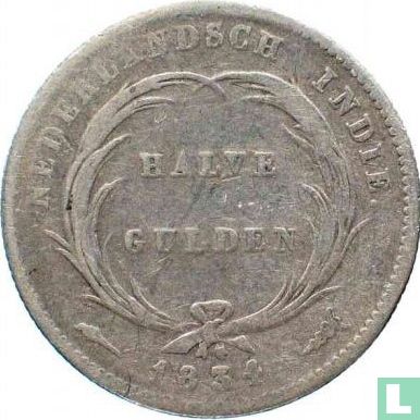 Nederlands-Indië ½ gulden 1834 - Afbeelding 1