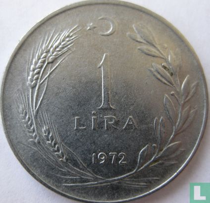 Turkije 1 lira 1972 - Afbeelding 1
