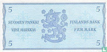 Finlande 5 Markkaa 1963 - Image 2