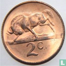 Zuid-Afrika 2 cents 1968 (SOUTH AFRICA) "The end of Charles Robberts Swart's presidency" - Afbeelding 2