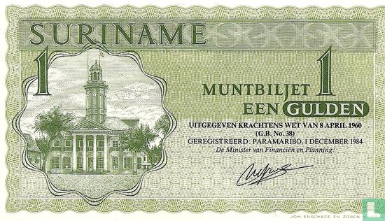 Suriname 1 Gulden 1984 (P116h) - Afbeelding 1