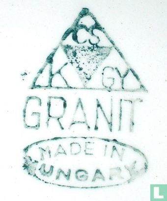 Granit trechter kop en schotel bruin  - Image 2