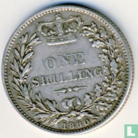United Kingdom 1 shilling 1880 - Image 1