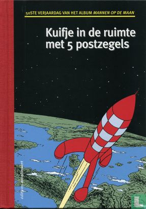 Kuifje in de ruimte met 5 postzegels - Afbeelding 1