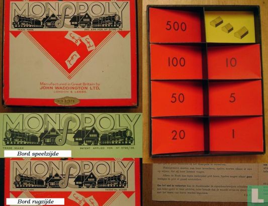 Monopoly mini-doosje met los bord en Banker's Tray - Bild 2