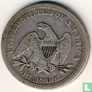 United States ¼ dollar 1857 (without letter) - Image 2