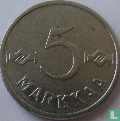 Finlande 5 markkaa 1956 - Image 2