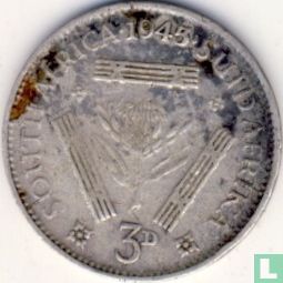 South Africa 3 pence 1945/3 - Image 1