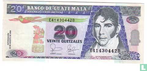 Guatemala 20 Quetzales  - Afbeelding 1