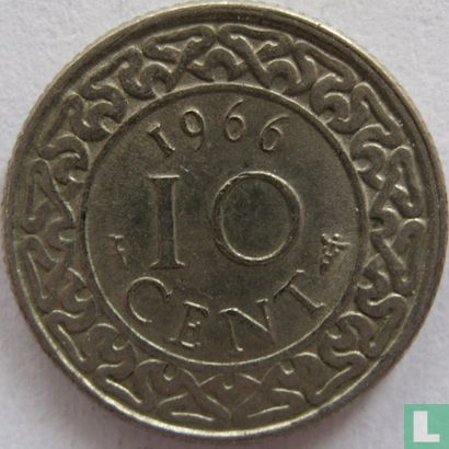 Suriname 10 cents 1966 - Afbeelding 1