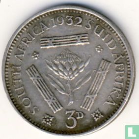Afrique du Sud 3 pence 1932 - Image 1