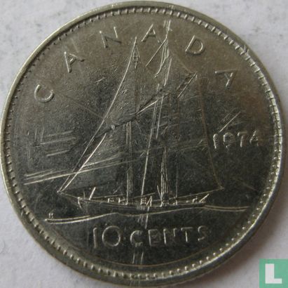Canada 10 cents 1974 - Image 1
