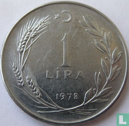 Turkije 1 lira 1978 - Afbeelding 1