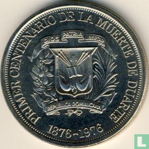 Dominikanische Republik 1 Peso 1976 "100th anniversary Death of Juan Pablo Duarte" - Bild 2
